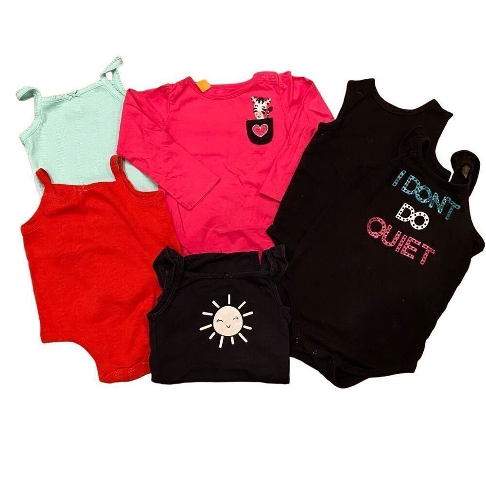Bodysuit One Piece Undershirt Bundle Set of 6 Size 24 Months